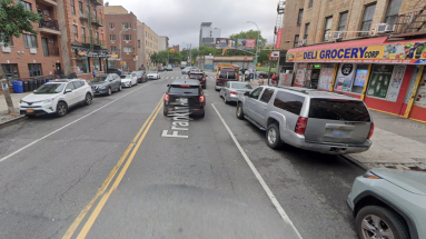 A large truck traveling south on Franklin Ave struck a 65-year-old-woman who was crossing the street, killing her.